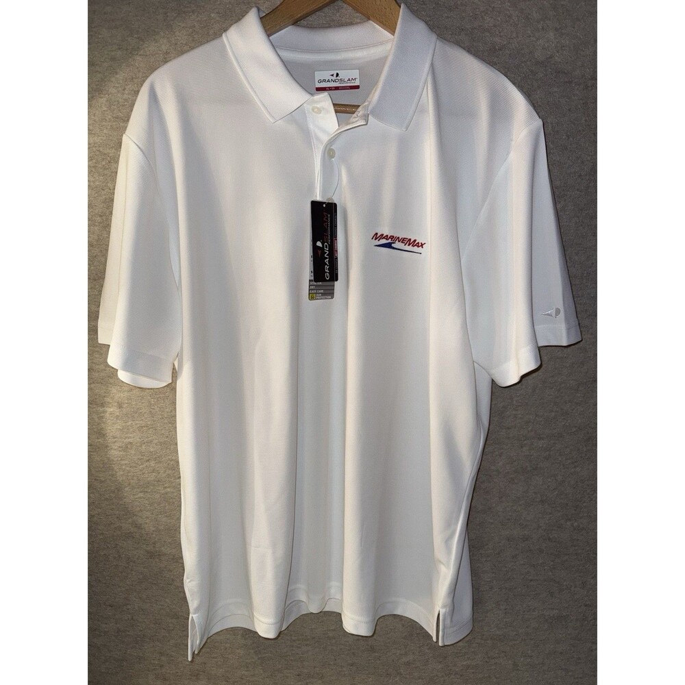 Grand Slam Women’s White Golf Polo, NWT, Marine Max, Size XL, RN37763